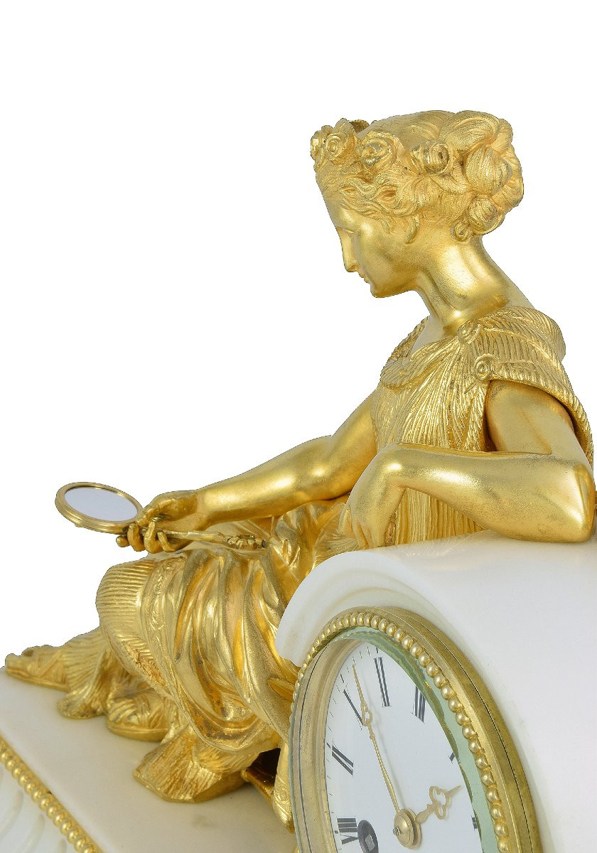 Clock "young Woman In The Mirror" Farret-photo-2