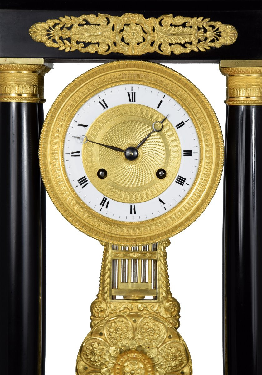 Clock Portico Marble Brocot Charles X 1840-photo-2