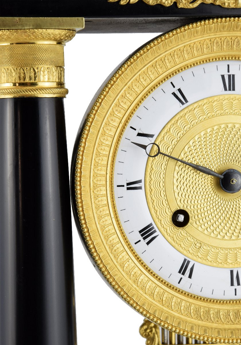 Clock Portico Marble Brocot Charles X 1840-photo-6