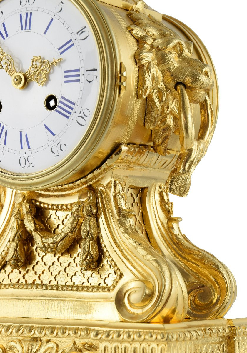 Pendule "Mufles de lion" Néo-classique JAPY FILS 1855-photo-1