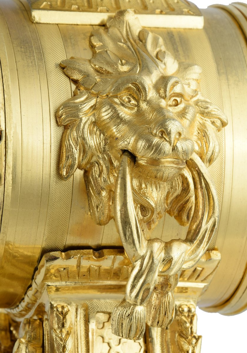 Pendule "Mufles de lion" Néo-classique JAPY FILS 1855-photo-2