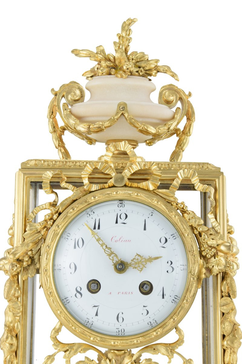 Pendule cage en verre Horloger  MARTI 1889-photo-1