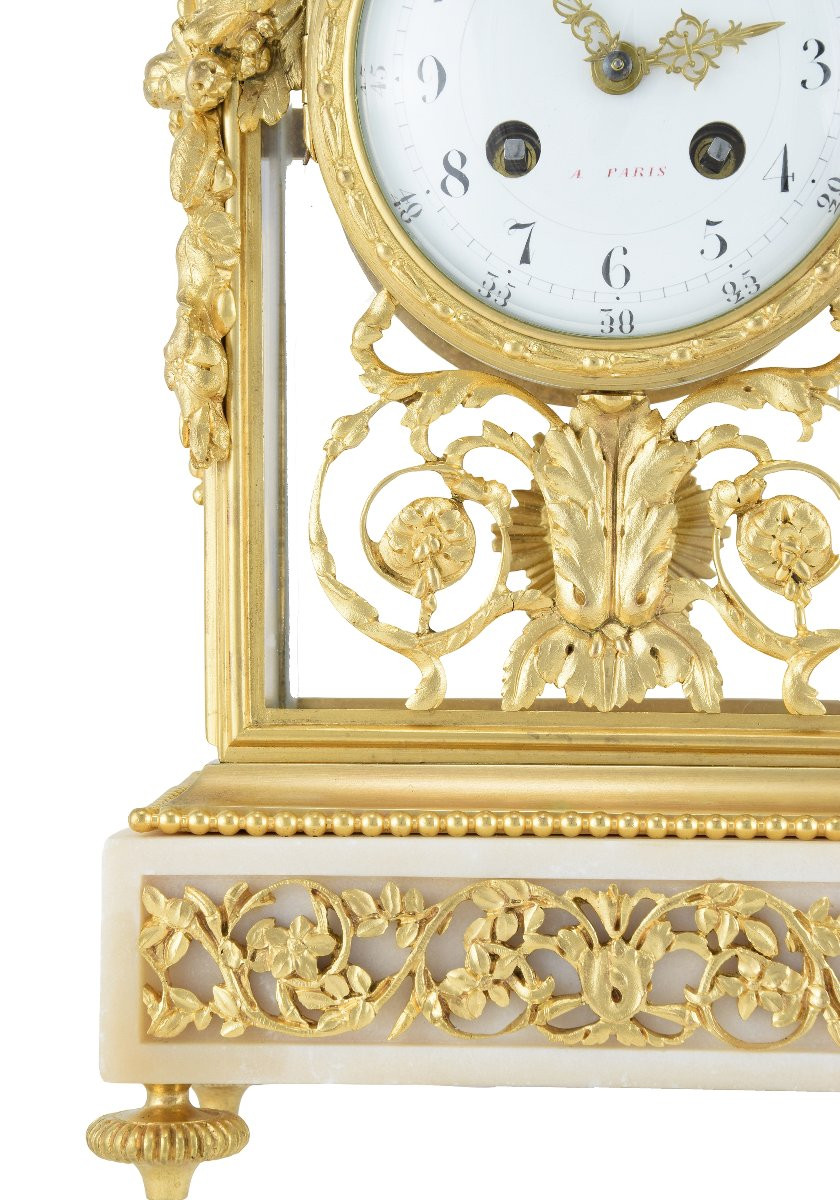 Pendule cage en verre Horloger  MARTI 1889-photo-2