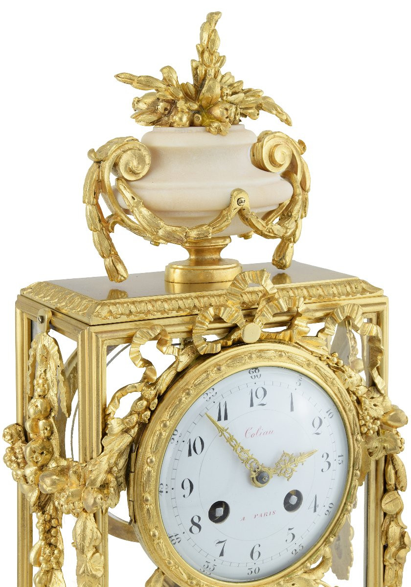 Pendule cage en verre Horloger  MARTI 1889-photo-5