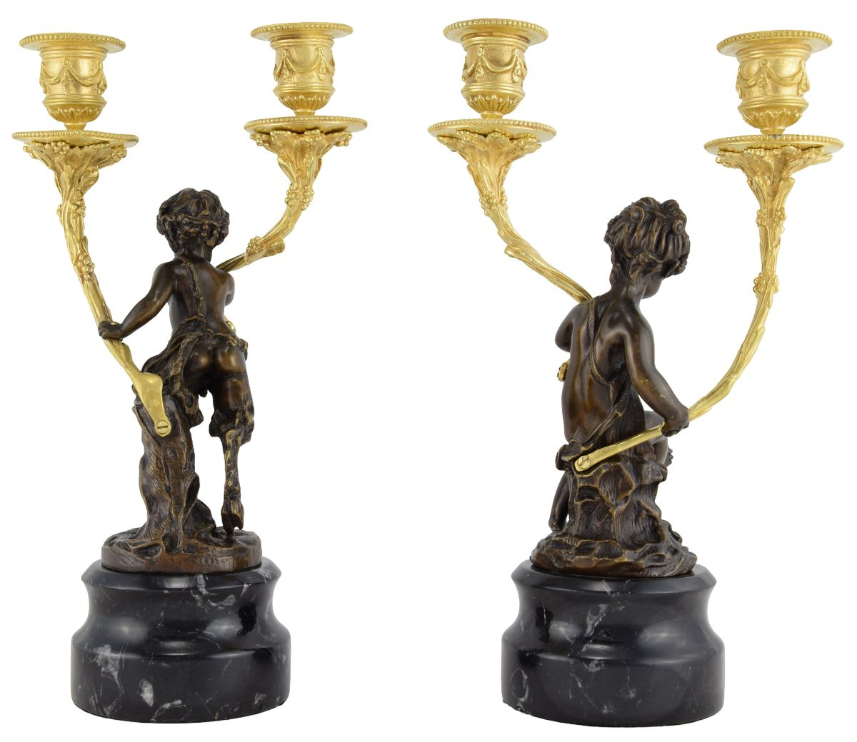 Chandeliers Nymphe et Faune Napoléon III-photo-1