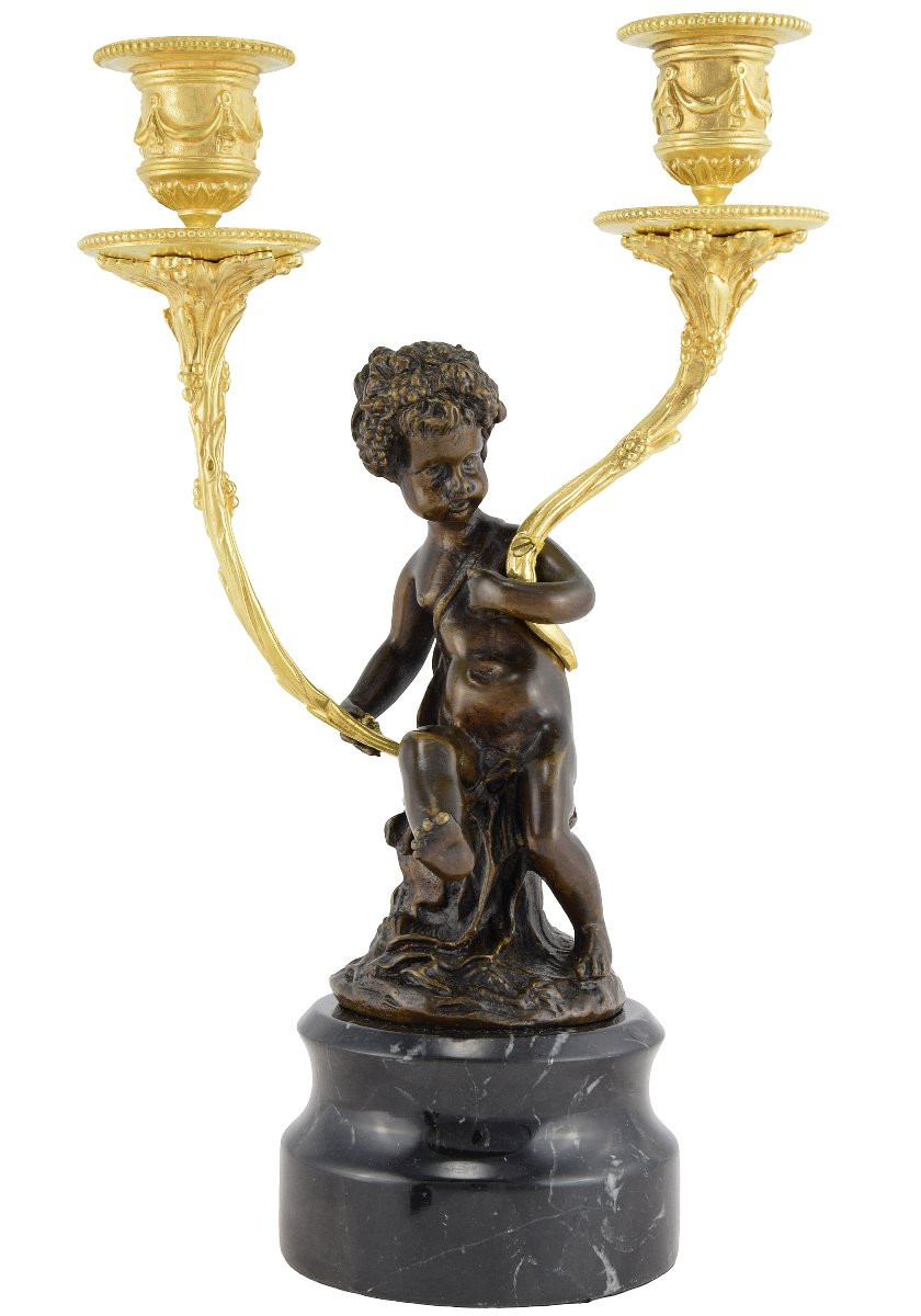 Chandeliers Nymphe et Faune Napoléon III-photo-2