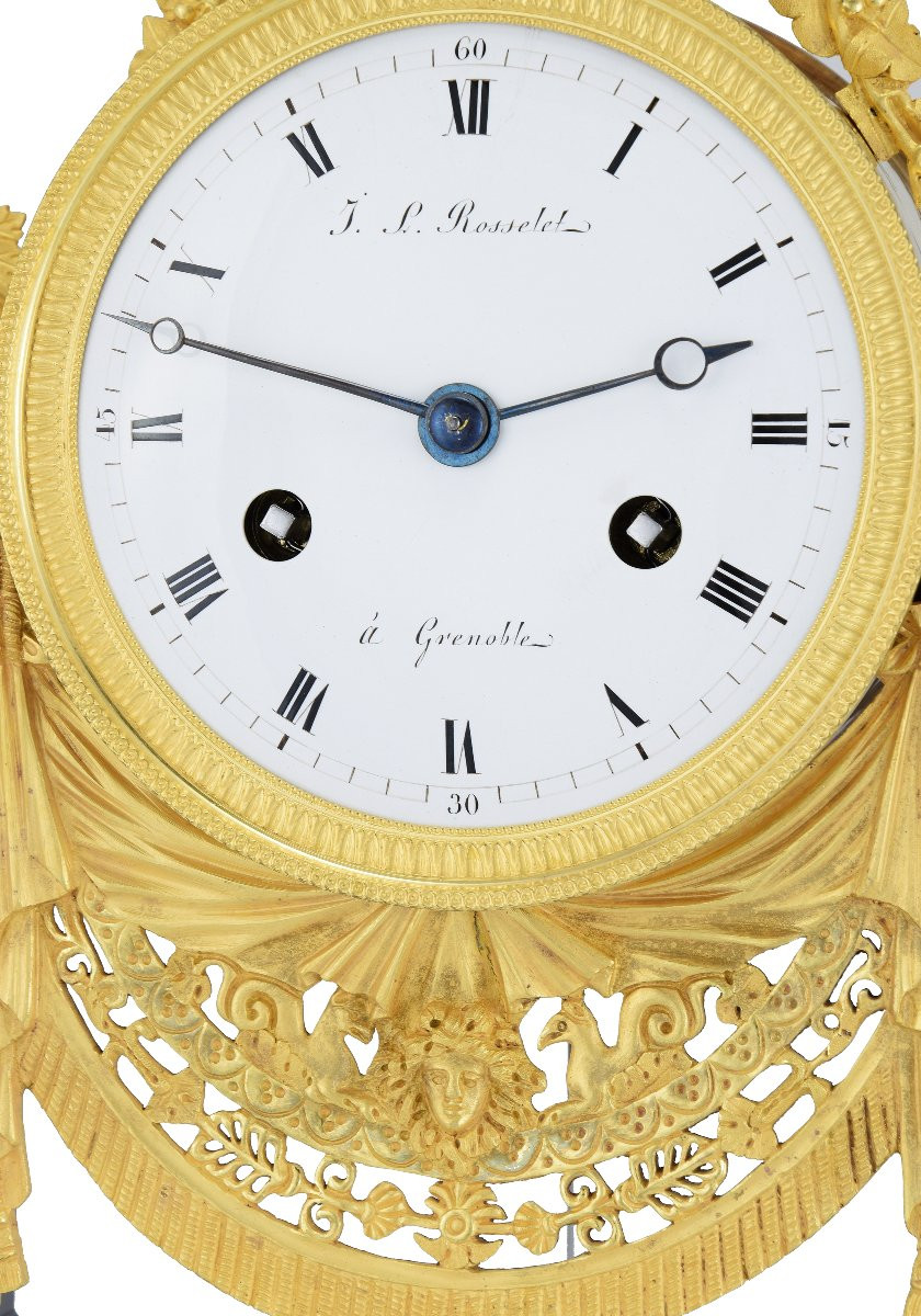 Pendule portique Empire Horloger : ROSSELET 1815-photo-2