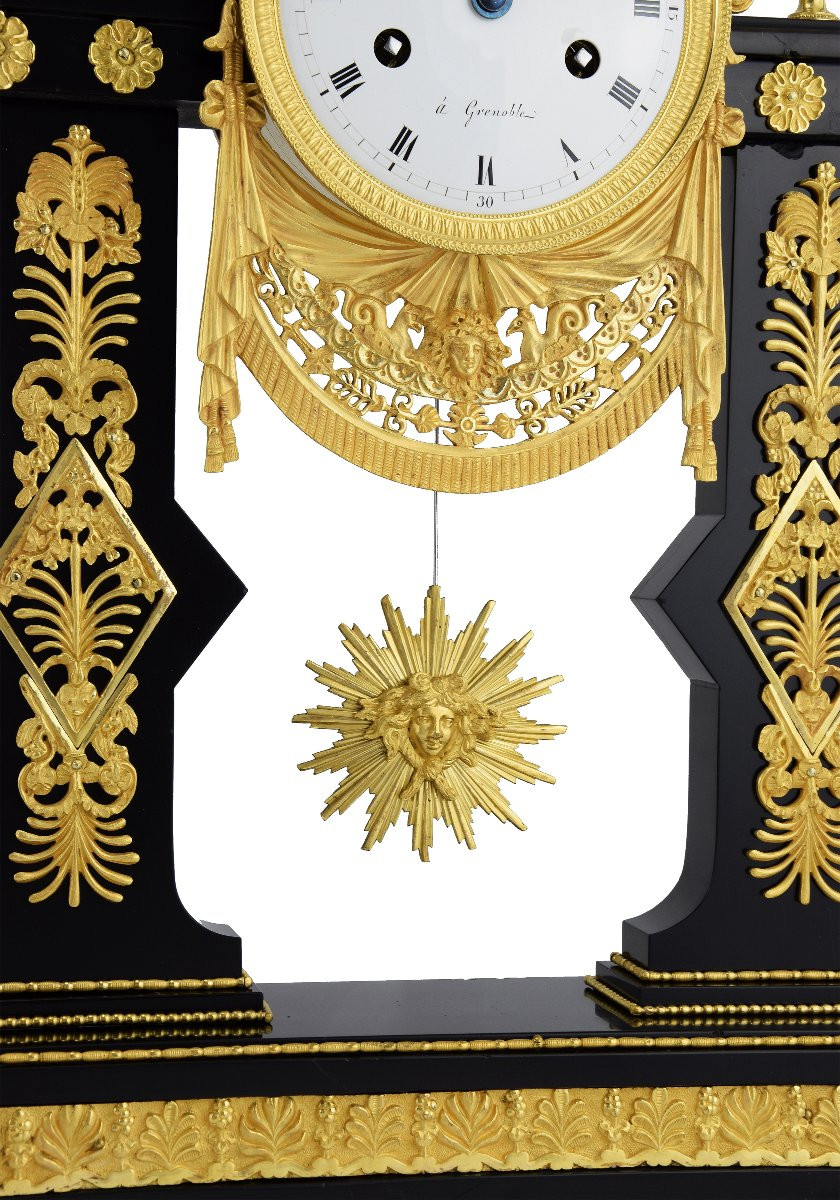 Pendule portique Empire Horloger : ROSSELET 1815-photo-7