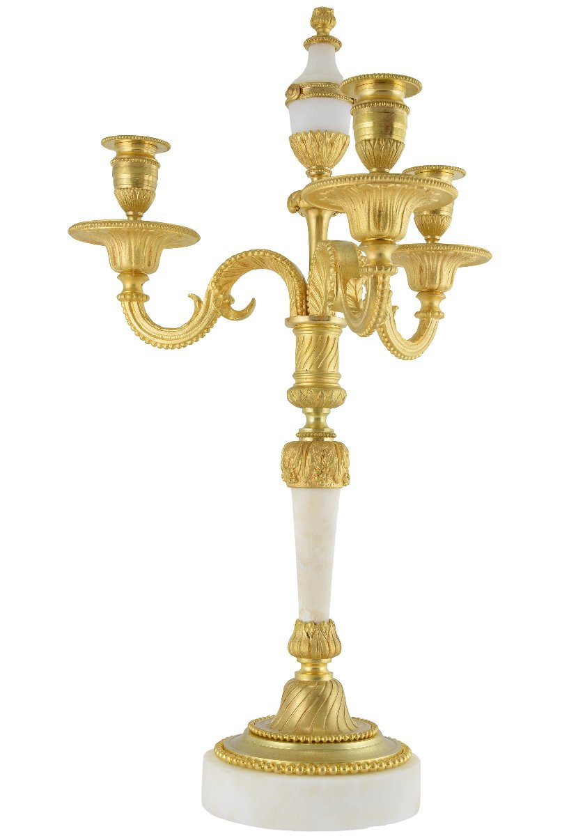 Paire de chandeliers style Empire XIXème-photo-2