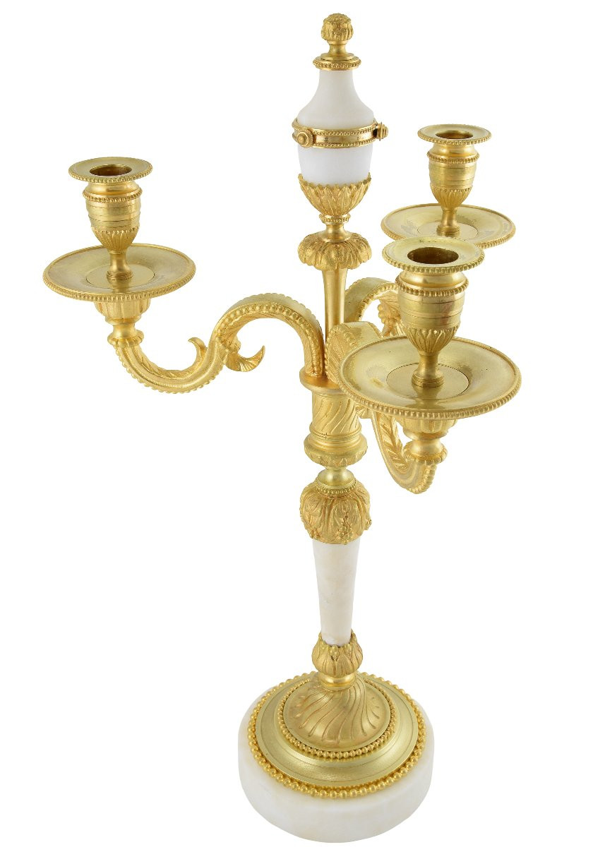 Paire de chandeliers style Empire XIXème-photo-2