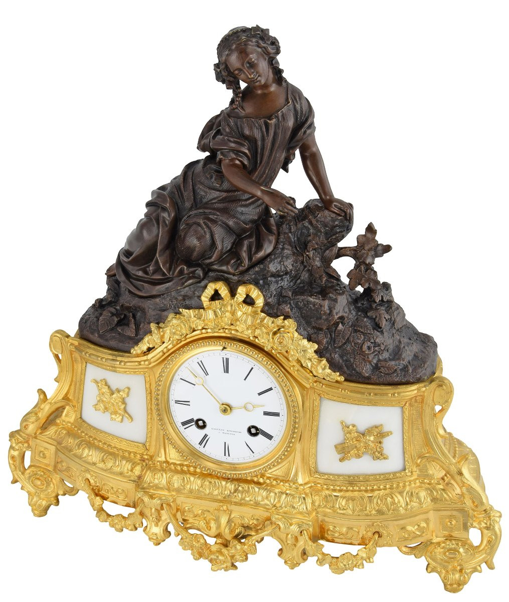 Clock Allegorical Female Figure 19th-photo-3