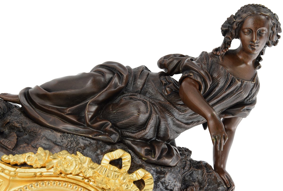 Clock Allegorical Female Figure 19th-photo-1