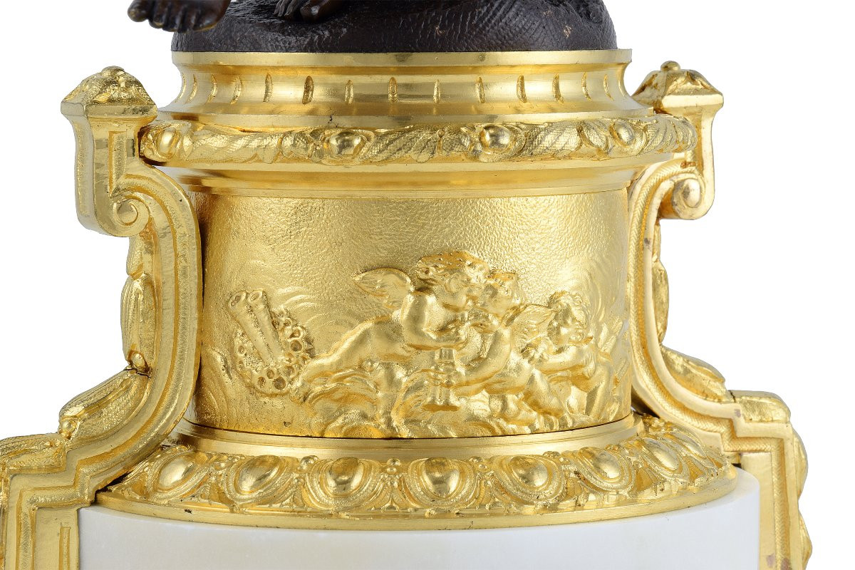 Paire de candélabres à bouquet fleuri XIXème-photo-5