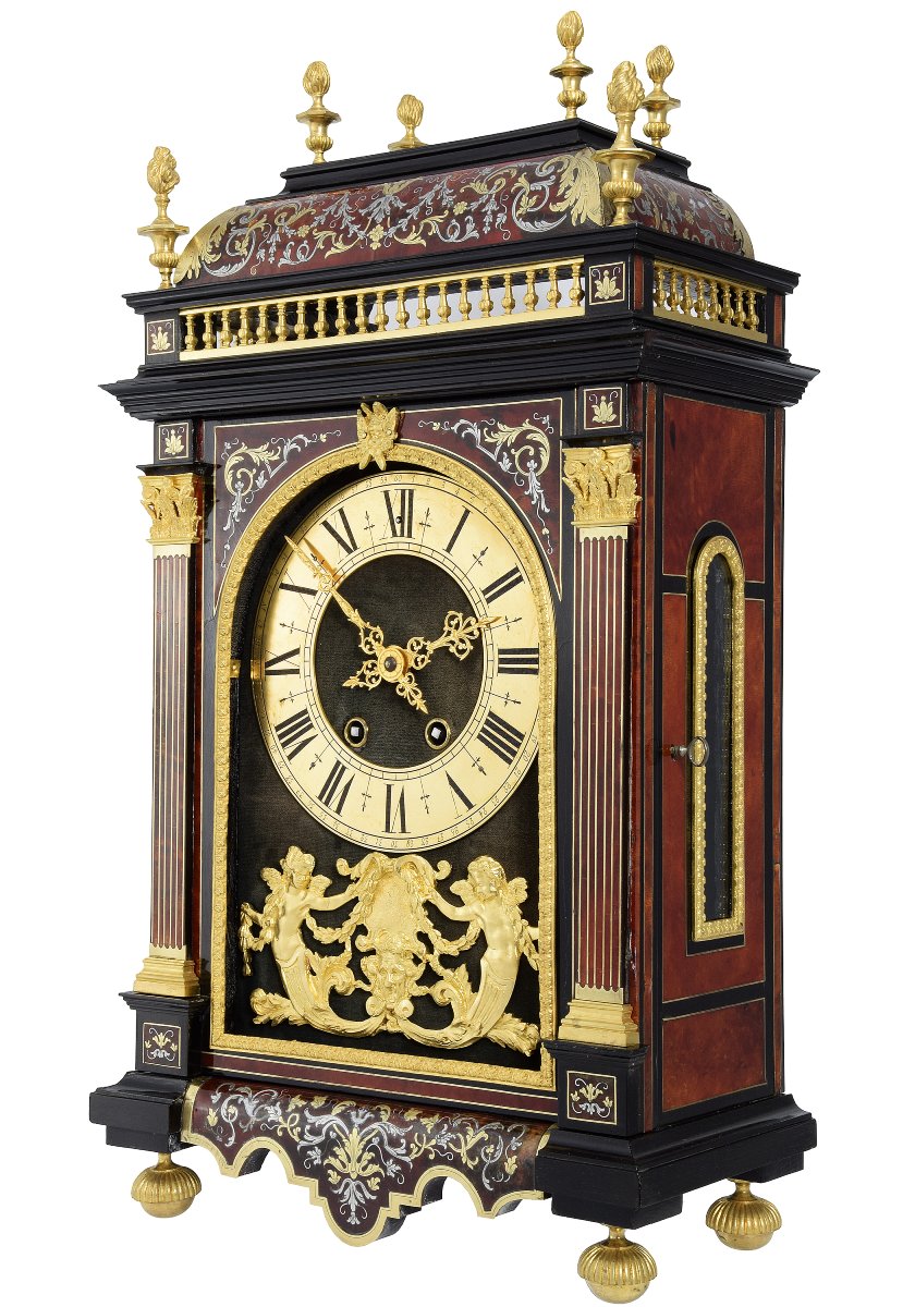 Clock "religious" Style Louis XIV Marquetery Technique Boulle-photo-2