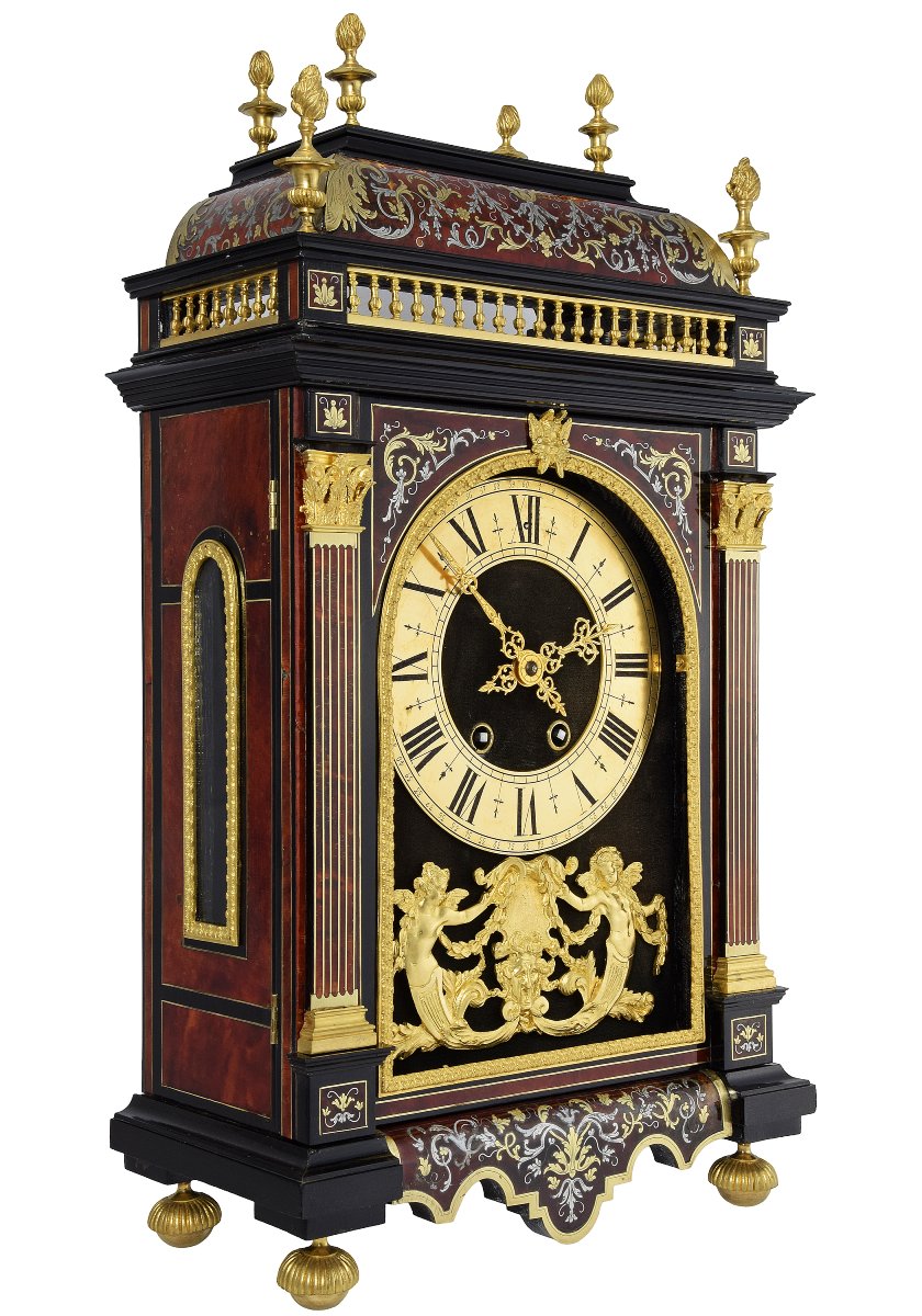 Clock "religious" Style Louis XIV Marquetery Technique Boulle-photo-3