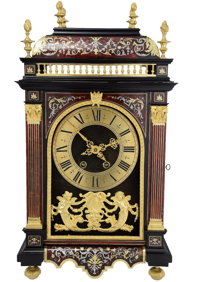 Clock "religious" Style Louis XIV Marquetery Technique Boulle-photo-4