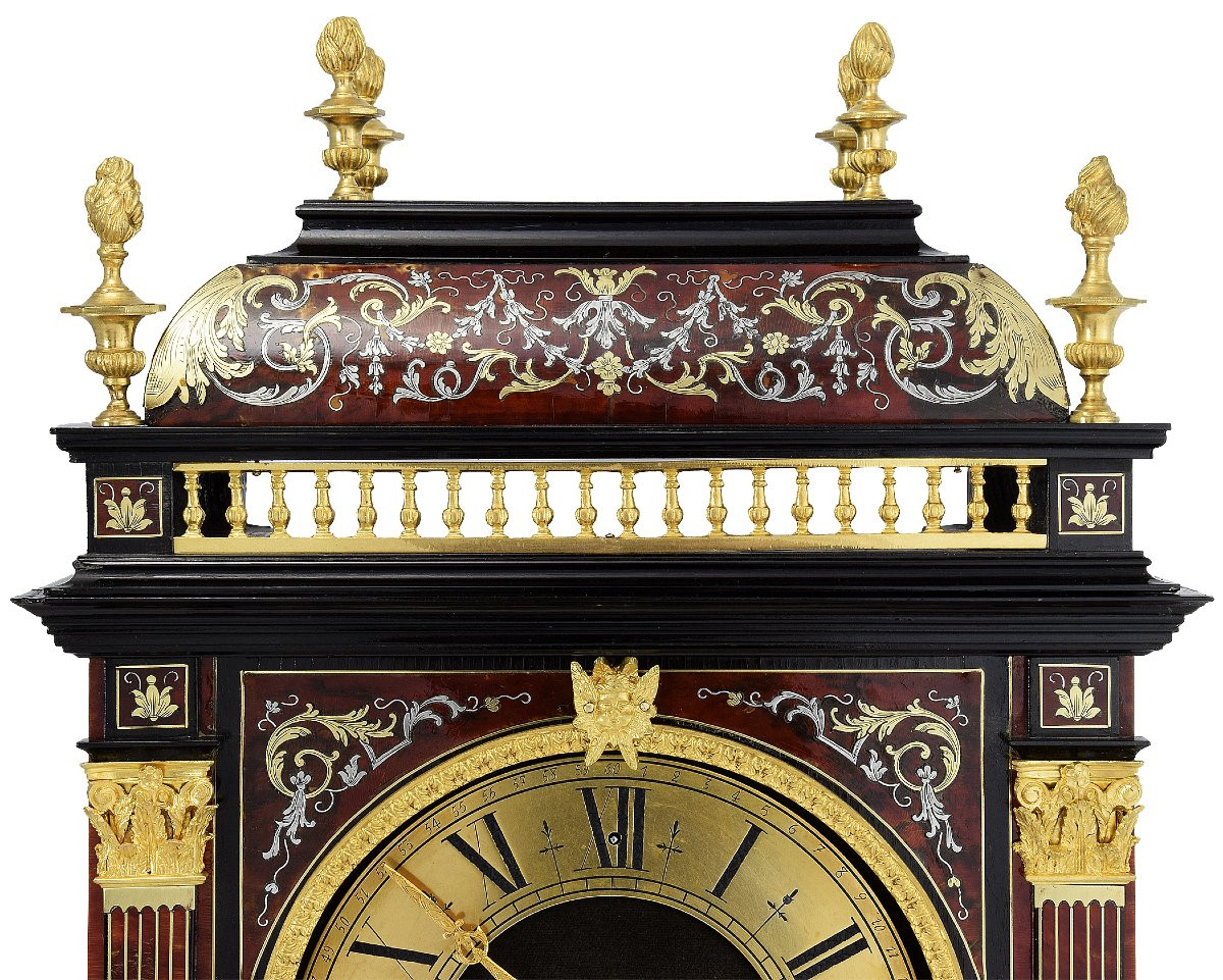 Clock "religious" Style Louis XIV Marquetery Technique Boulle-photo-3