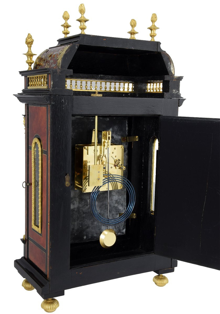 Clock "religious" Style Louis XIV Marquetery Technique Boulle-photo-5