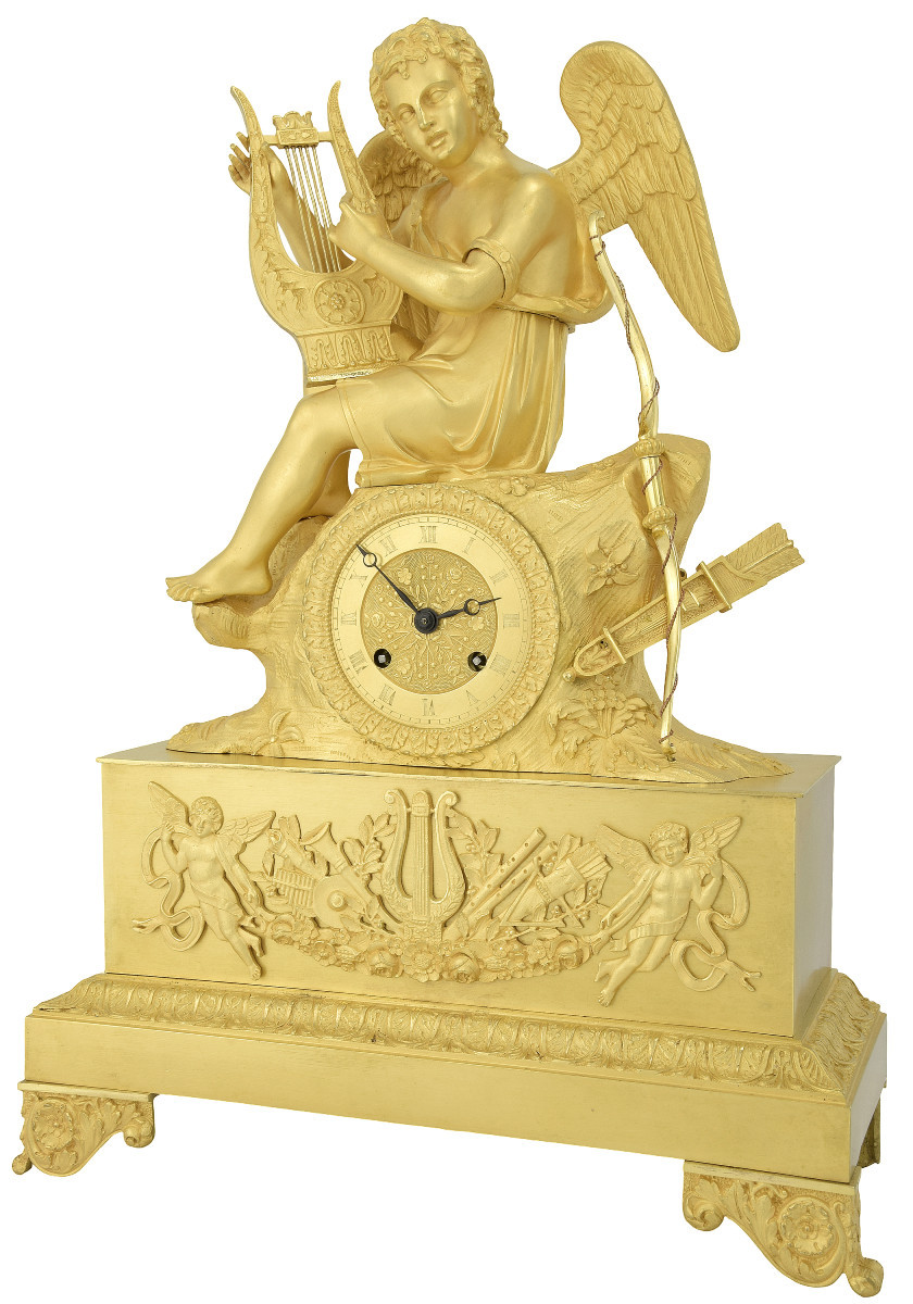 Clock Allegorical To The Musical Putto Representing Love