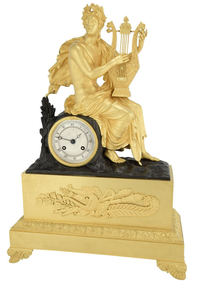 Clock Mythologique "apollo And The Serpent" Watchmaker: Pons