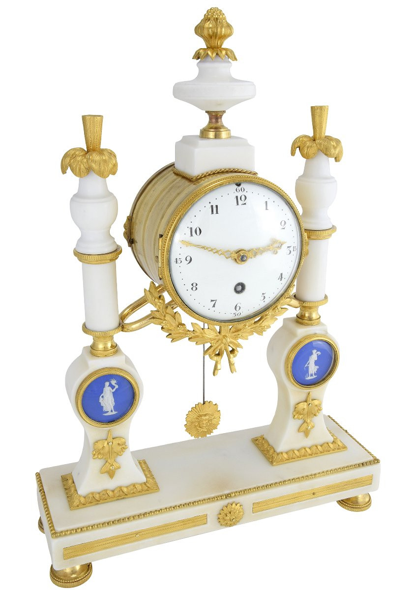 Clock Portico XVIIIème Era Louis XVI 18th Century XVIIIe-photo-3