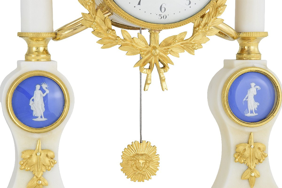 Clock Portico XVIIIème Era Louis XVI 18th Century XVIIIe-photo-4