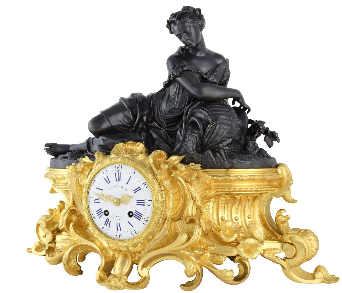 Pendule Naïde Bronzier : MARCHAND / Horloger : DEWINT-photo-3