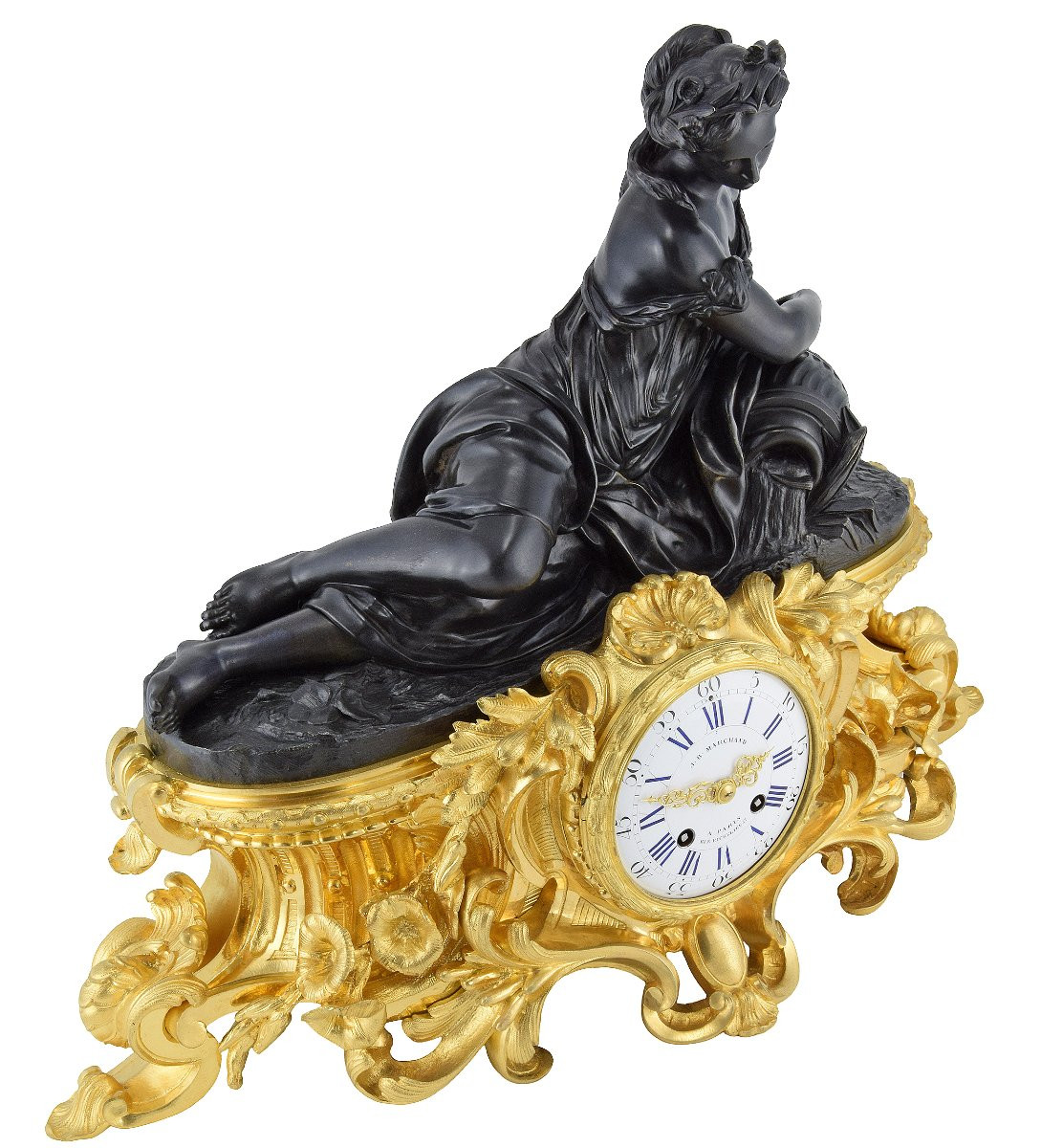 Pendule Naïde Bronzier : MARCHAND / Horloger : DEWINT-photo-3