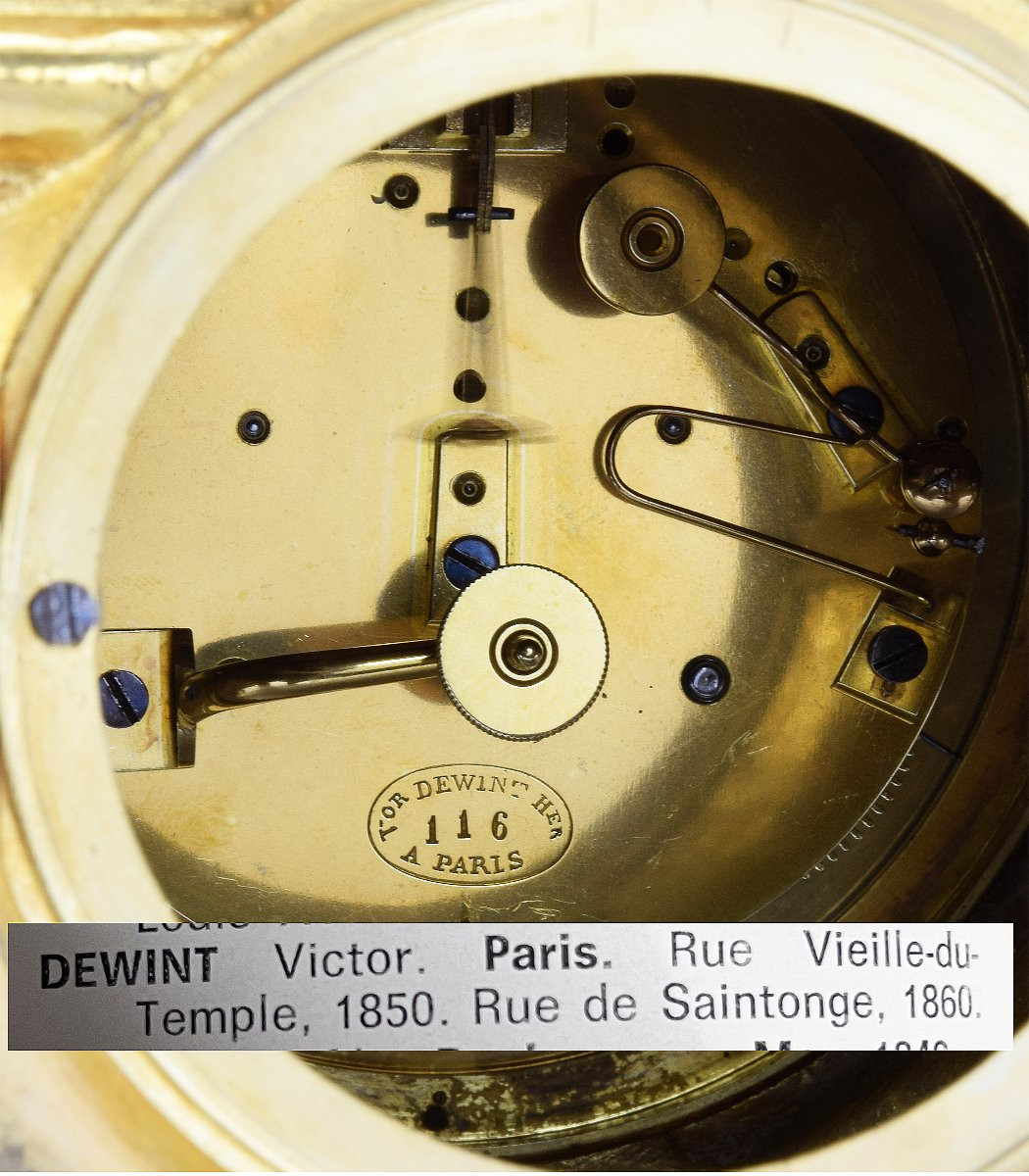 Pendule Naïde Bronzier : MARCHAND / Horloger : DEWINT-photo-7