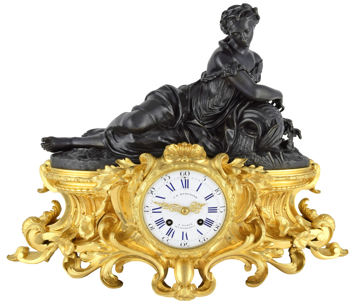 Pendule Naïde Bronzier : MARCHAND / Horloger : DEWINT