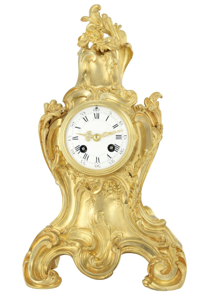 Pendule du Sculpteur Eugène Lelièvre (1856-1945) Louis XV-photo-3