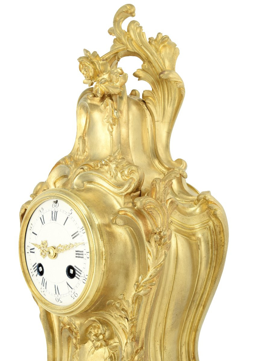 Pendule du Sculpteur Eugène Lelièvre (1856-1945) Louis XV-photo-2