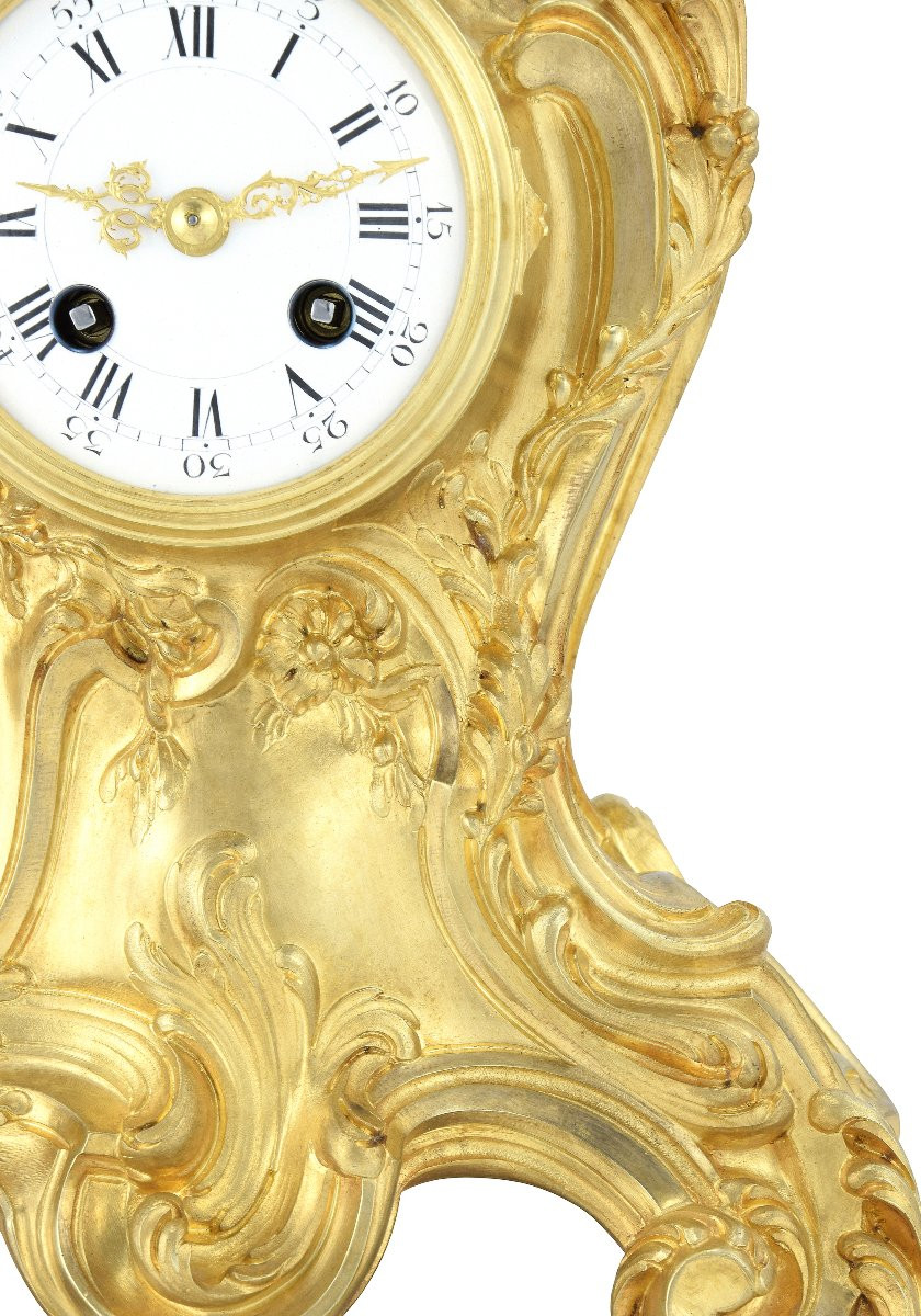 Pendule du Sculpteur Eugène Lelièvre (1856-1945) Louis XV-photo-3