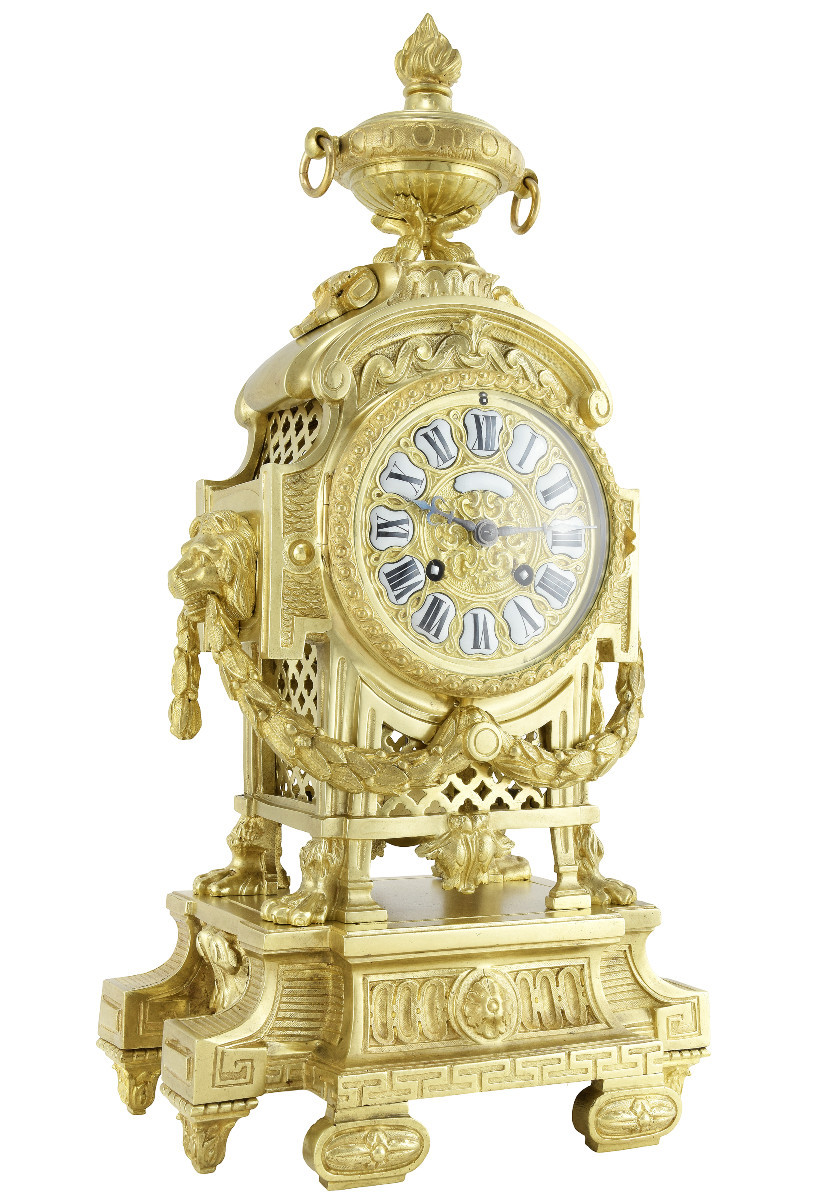 Pendule “mufles De Lion” Néo-classique Palais Royal