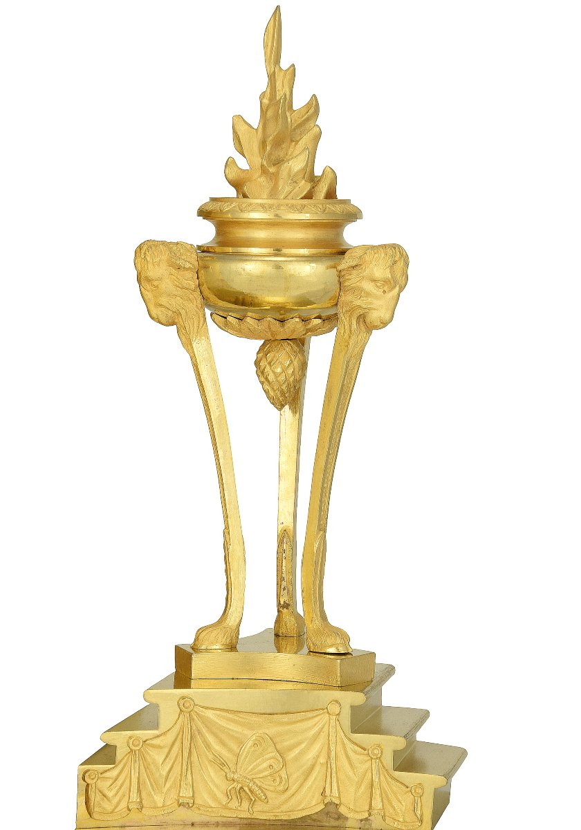 Clock Empire Allegorical Representation Of Motherhood And Protectionan Empire Period Clock, Cir-photo-3