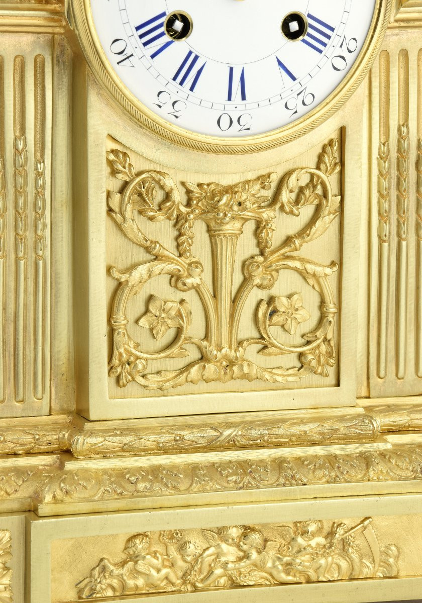Pendule en bronze doré Napoléon III-photo-4