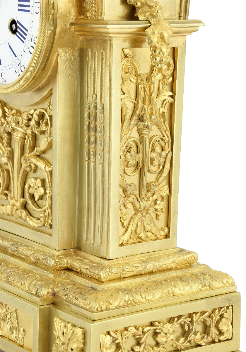 Pendule en bronze doré Napoléon III-photo-1