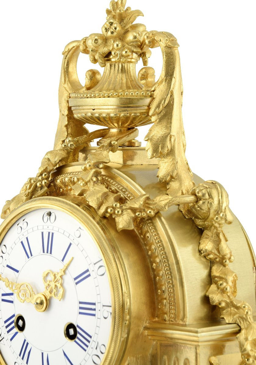 Pendule en bronze doré Napoléon III-photo-2