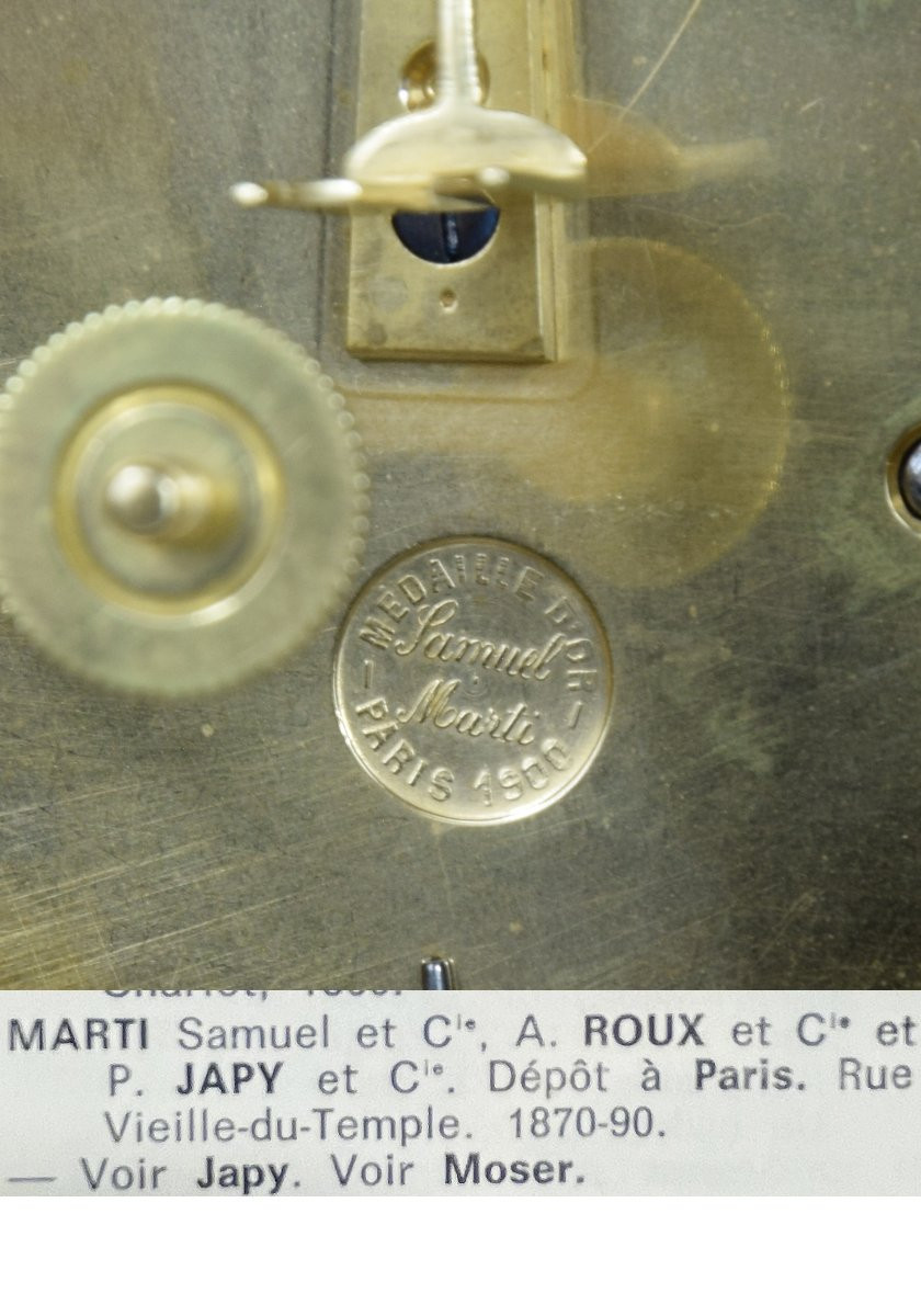 Pendule au chérubin et colombes XIXème-photo-3
