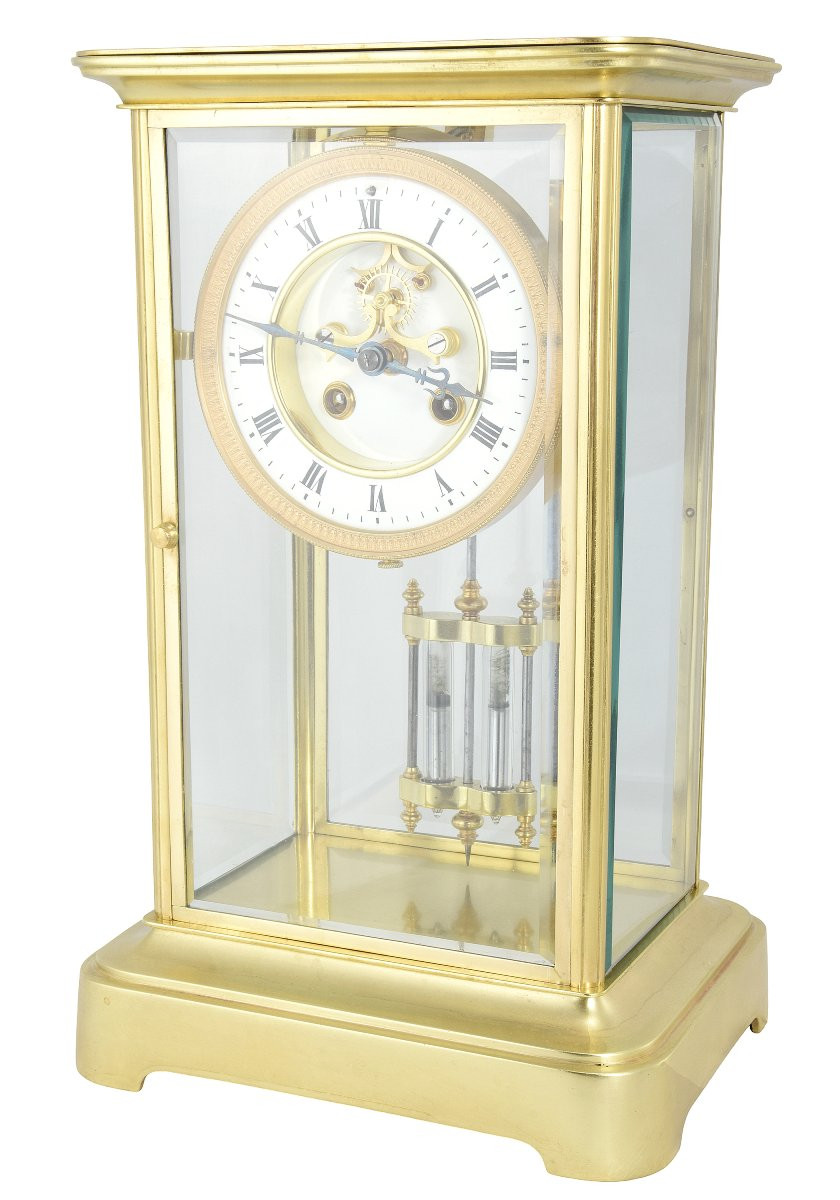 Pendule vitrée échappement Brocot Horloger : JAPY-photo-4