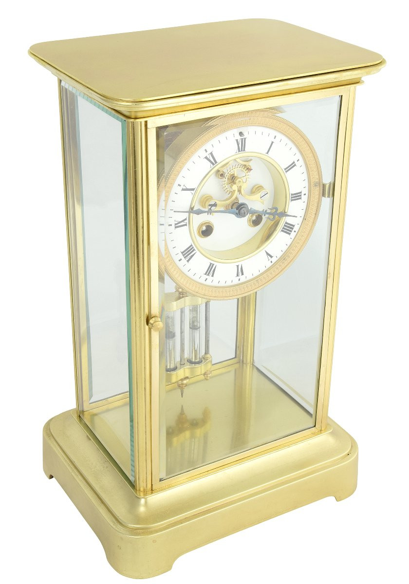 Pendule vitrée échappement Brocot Horloger : JAPY-photo-1