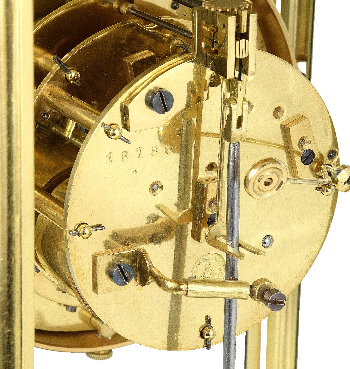 Pendule vitrée échappement Brocot Horloger : JAPY-photo-2
