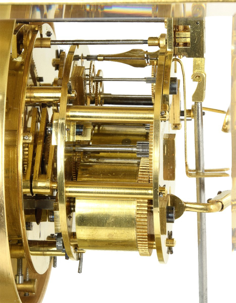 Pendule vitrée échappement Brocot Horloger : JAPY-photo-3