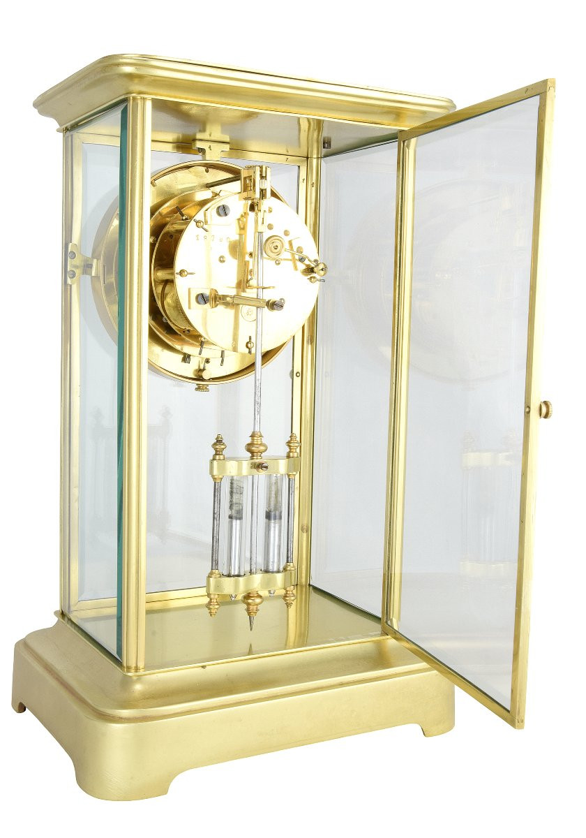 Pendule vitrée échappement Brocot Horloger : JAPY-photo-5