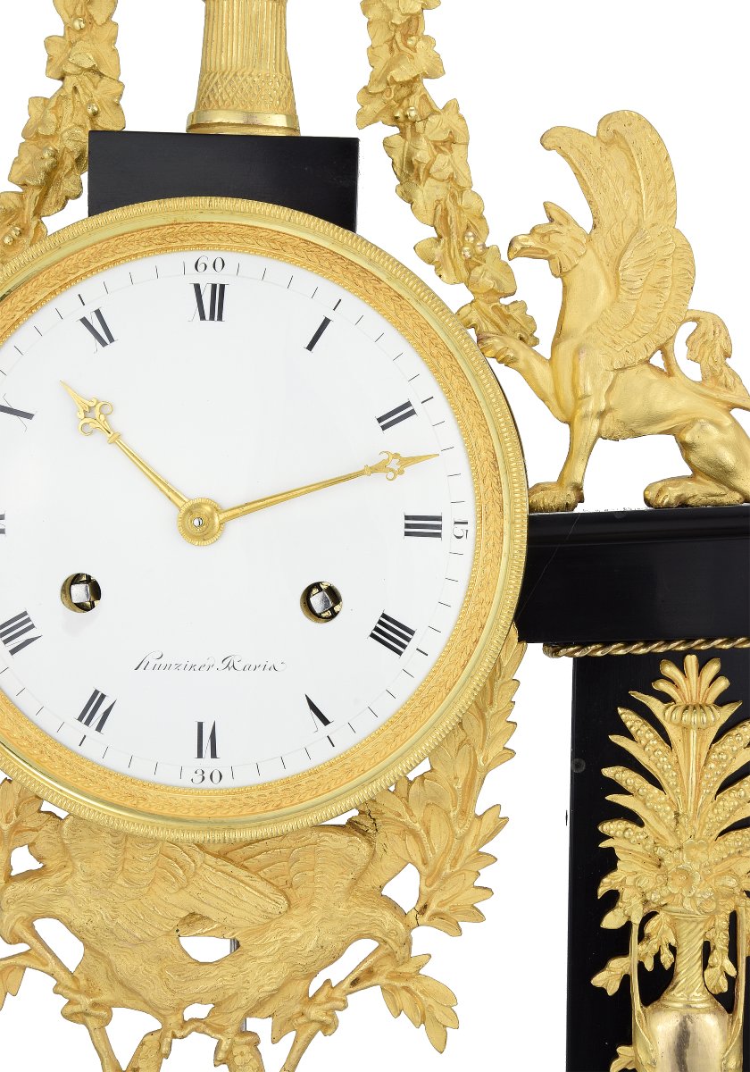 Pendule portique Empire Horloger : HUNZIKER 1805-photo-5