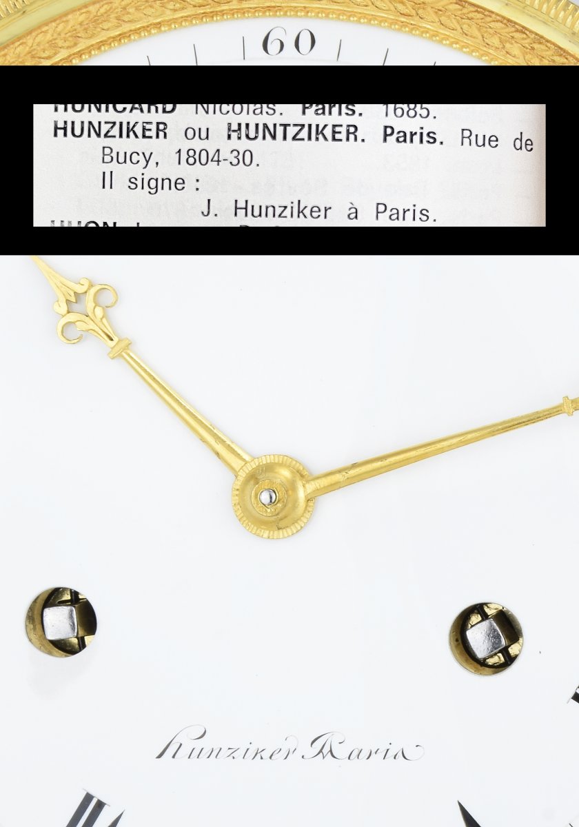 Pendule portique Empire Horloger : HUNZIKER 1805-photo-6