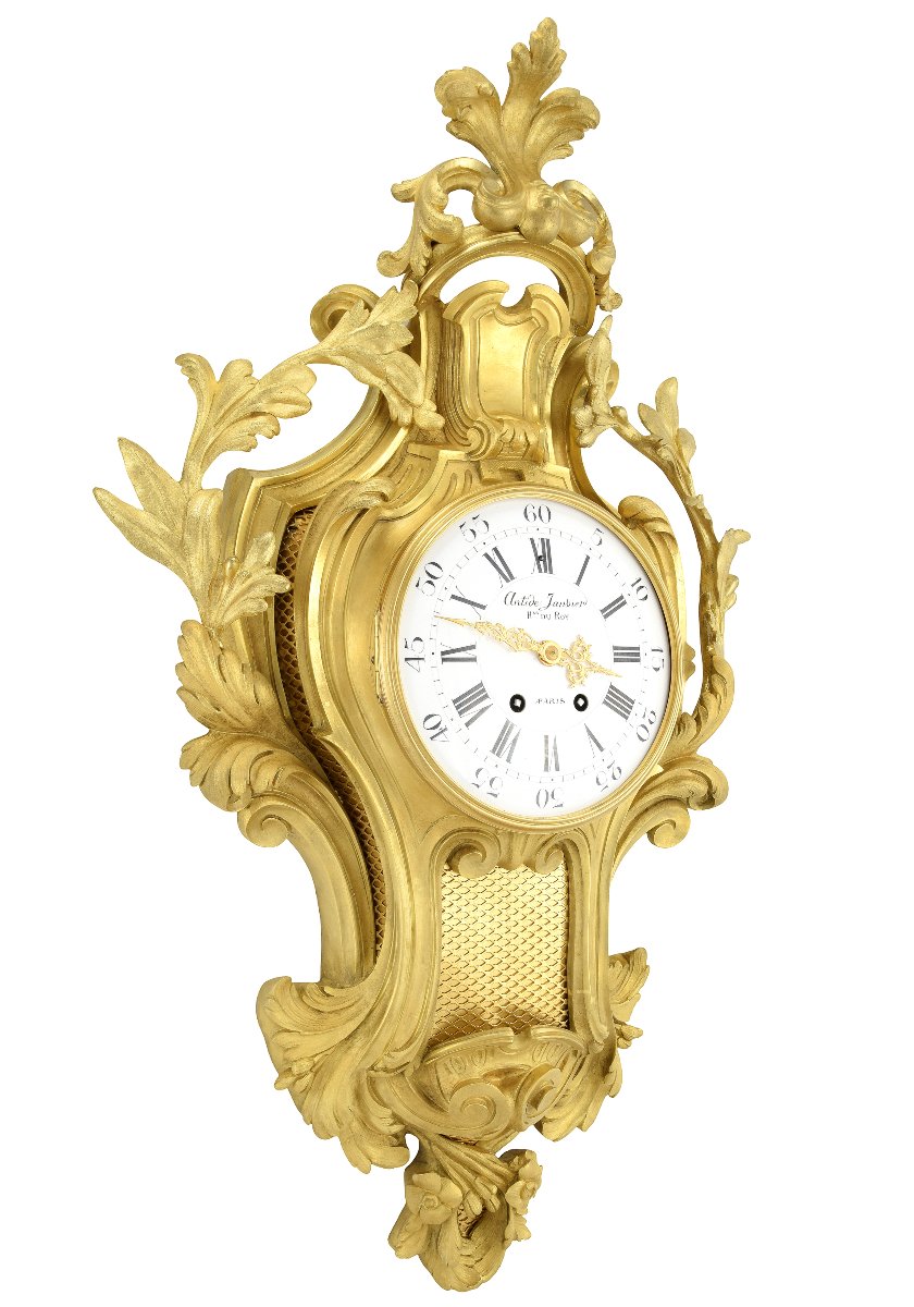  Very Large Clock Wall 75cm Bronze Style Louis XV  19th Century-photo-3