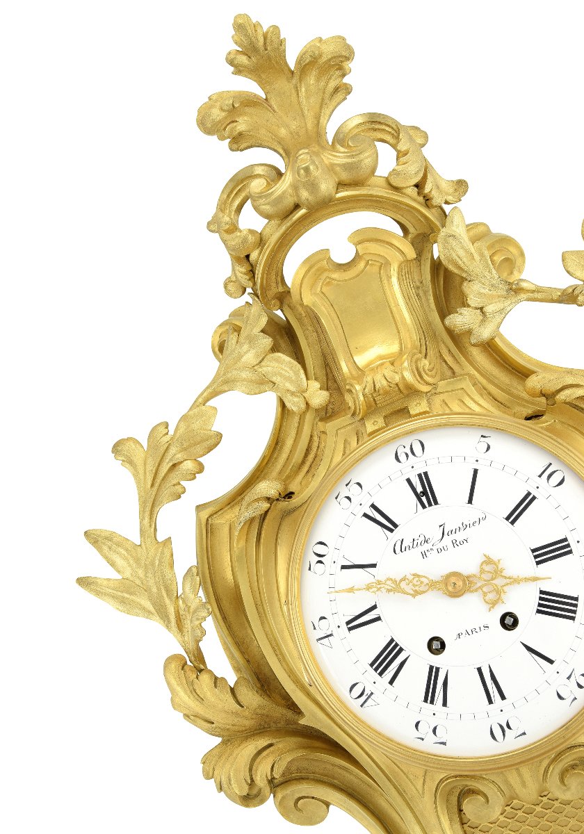  Very Large Clock Wall 75cm Bronze Style Louis XV  19th Century-photo-4