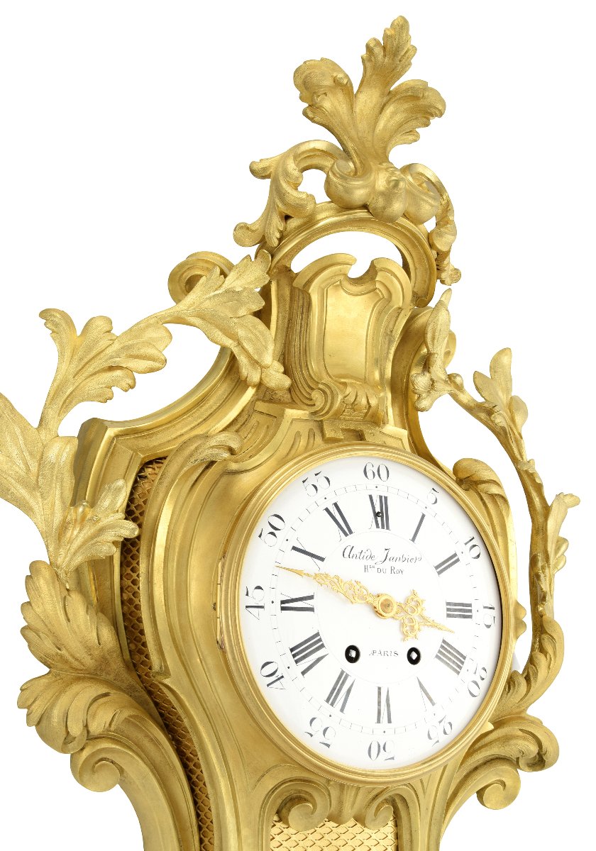  Very Large Clock Wall 75cm Bronze Style Louis XV  19th Century-photo-2