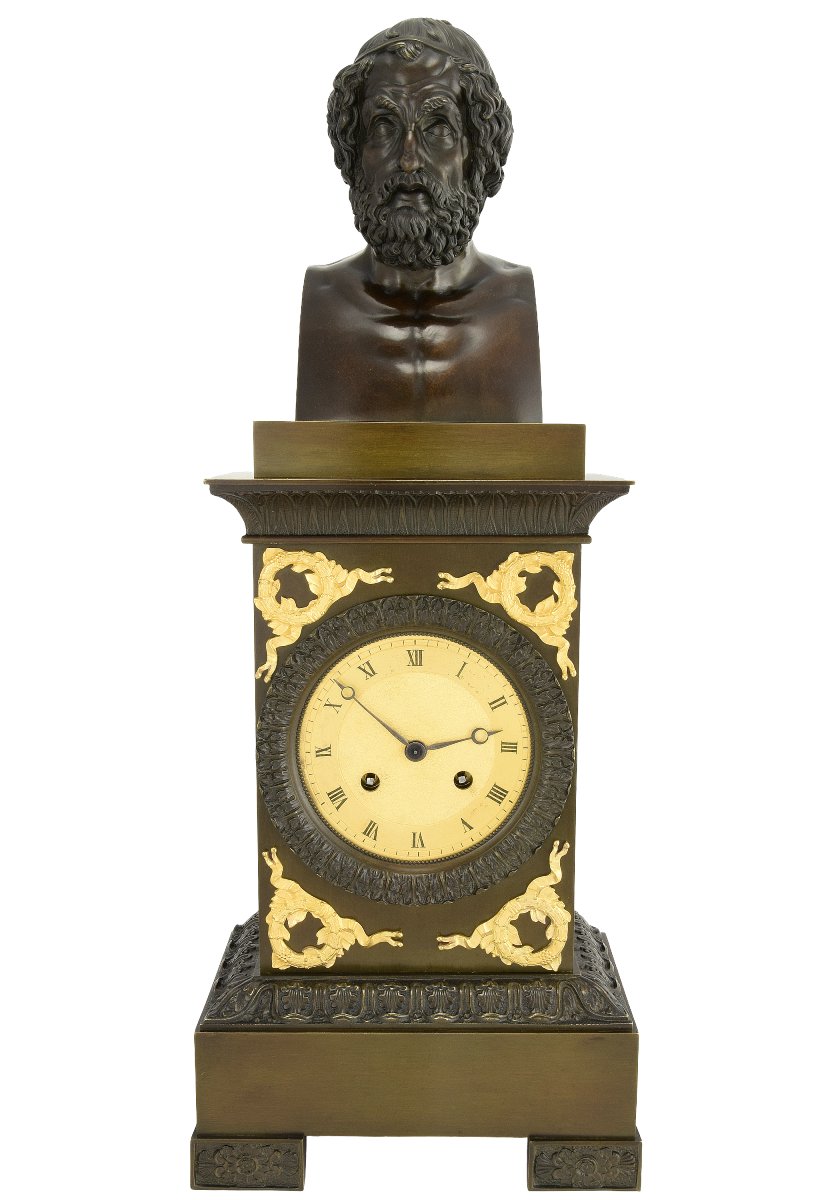 Pendule au buste d'Homère 